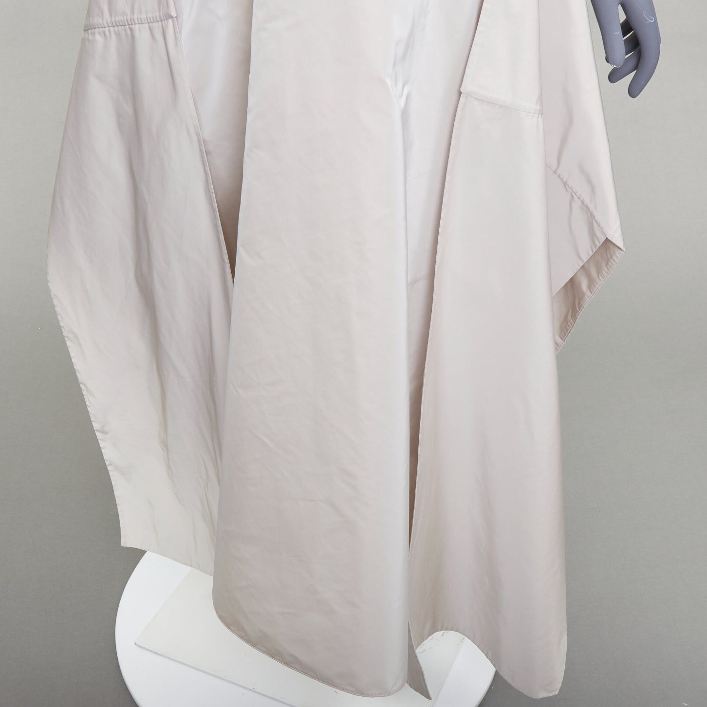 Jil Sander JIL SANDER light grey shiny taffeta 3D deconstructed A-line midi skirt FR34 XS Size 26" / US 2 / IT 38 - 7 Thumbnail