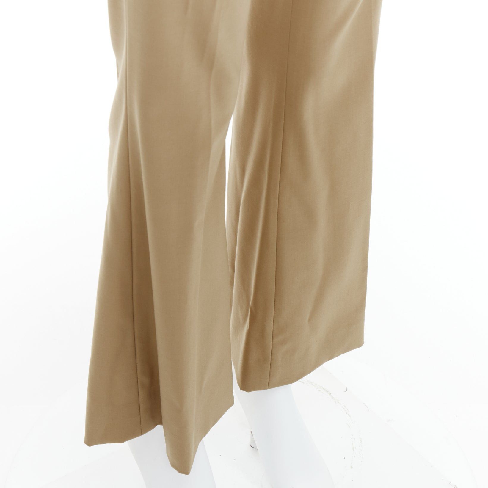 Michael Kors MICHAEL KORS Collection khaki wool blend flared pants US0 XS Size 26" / US 2 / IT 38 - 2 Thumbnail
