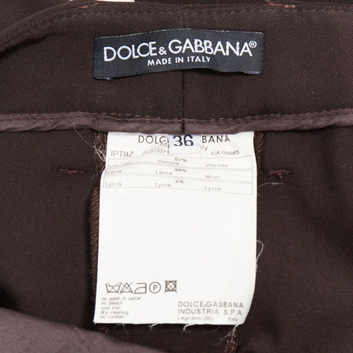 Dolce & Gabbana DOLCE GABBANA Vintage dark brown cropped pants IT36 XXS Size 25" / US 0 / IT 36 - 8 Thumbnail