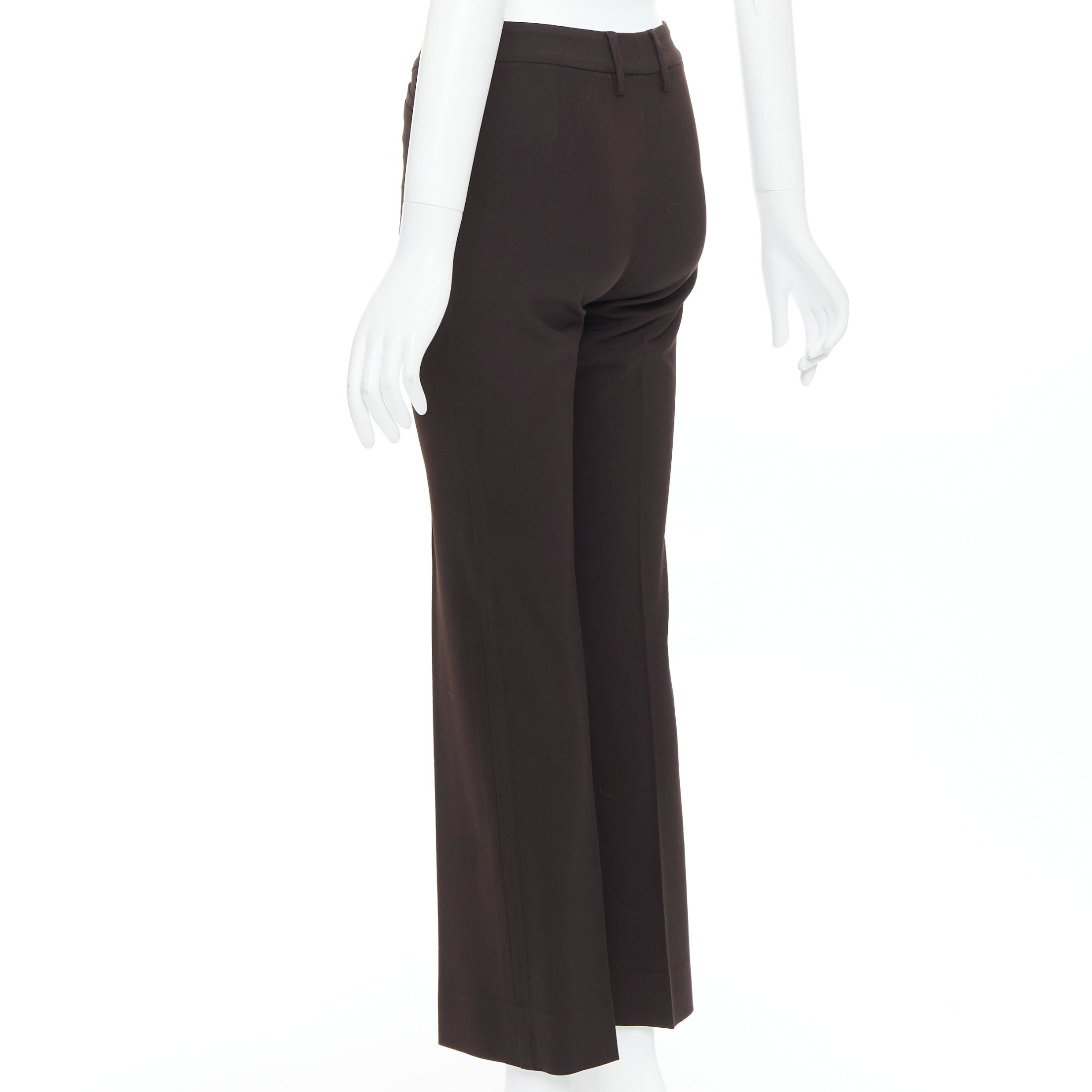 Dolce & Gabbana DOLCE GABBANA Vintage dark brown cropped pants IT36 XXS Size 25" / US 0 / IT 36 - 6 Thumbnail