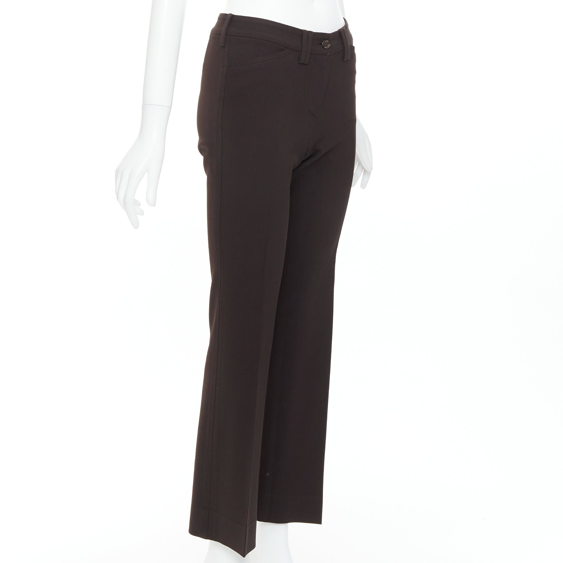 Dolce & Gabbana DOLCE GABBANA Vintage dark brown cropped pants IT36 XXS Size 25" / US 0 / IT 36 - 3 Thumbnail