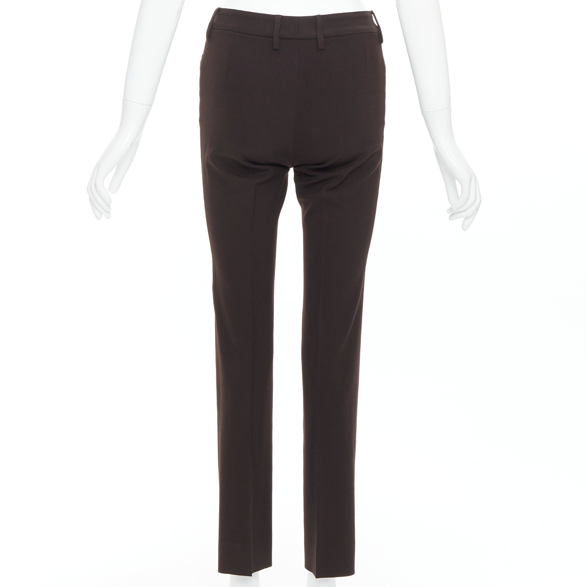 Dolce & Gabbana DOLCE GABBANA Vintage dark brown cropped pants IT36 XXS Size 25" / US 0 / IT 36 - 5 Thumbnail