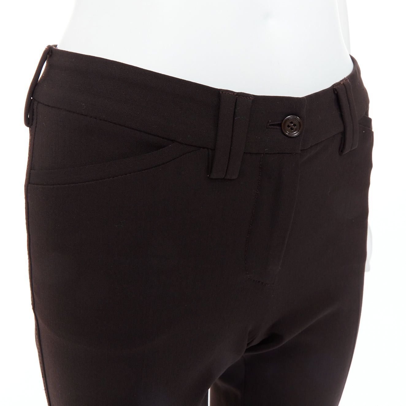 Dolce & Gabbana DOLCE GABBANA Vintage dark brown cropped pants IT36 XXS Size 25" / US 0 / IT 36 - 2 Thumbnail