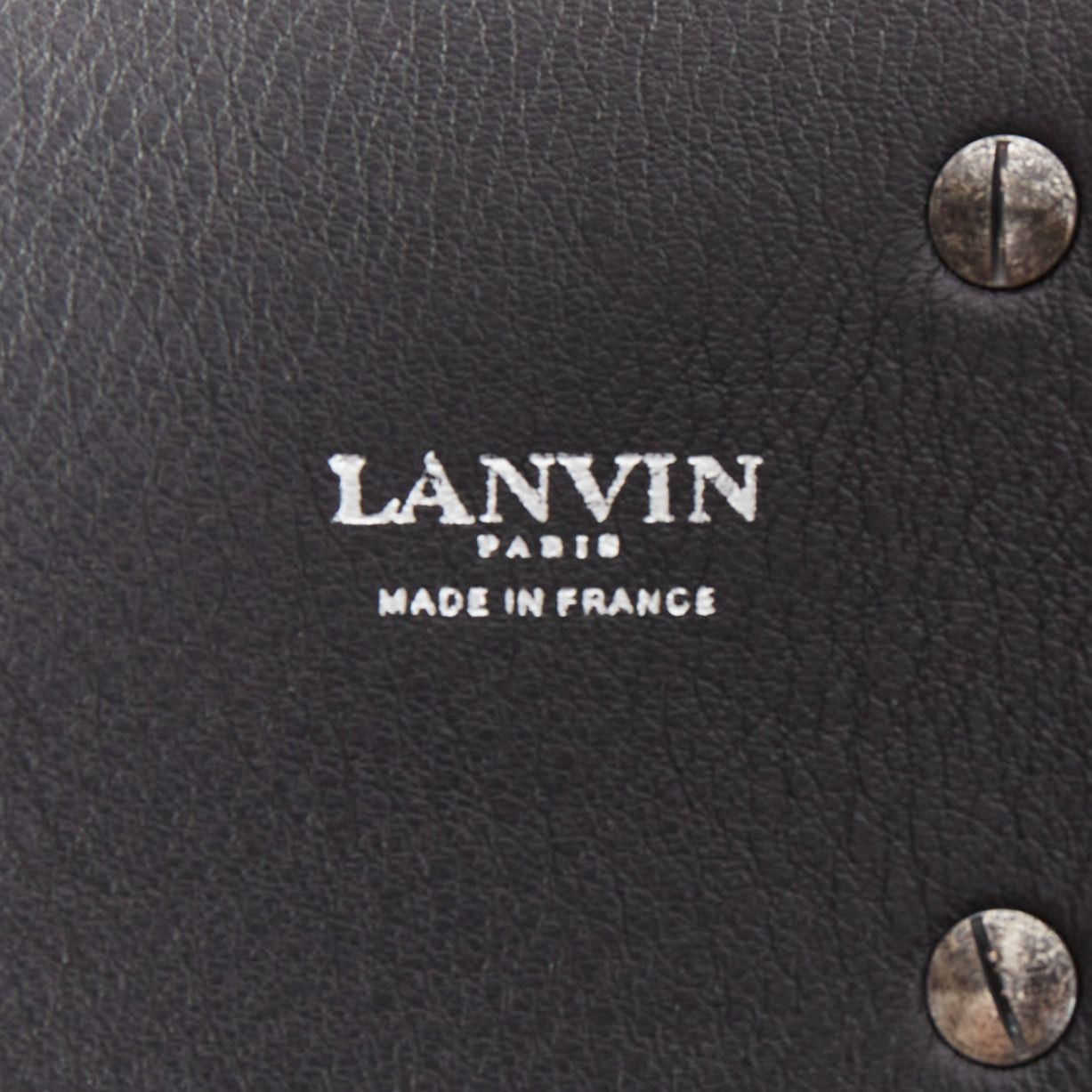 Lanvin LANVIN black calfskin leather crystal embellished panelled statement waist belt S Size ONE SIZE - 8 Thumbnail