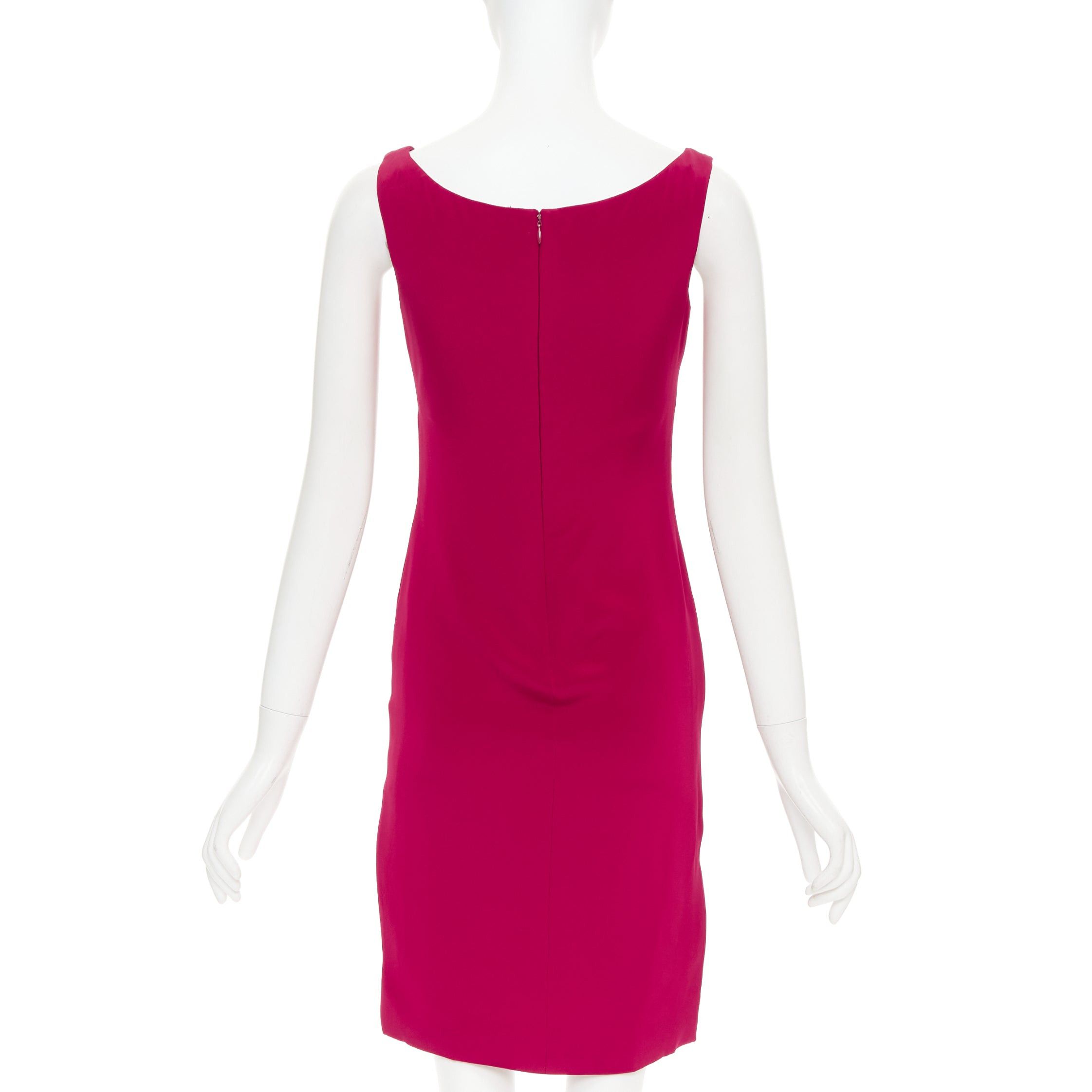 Vera Wang VERA WANG red slinky draped cowl neck sleeveless mini dress Size S / US 4 / IT 40 - 5 Thumbnail