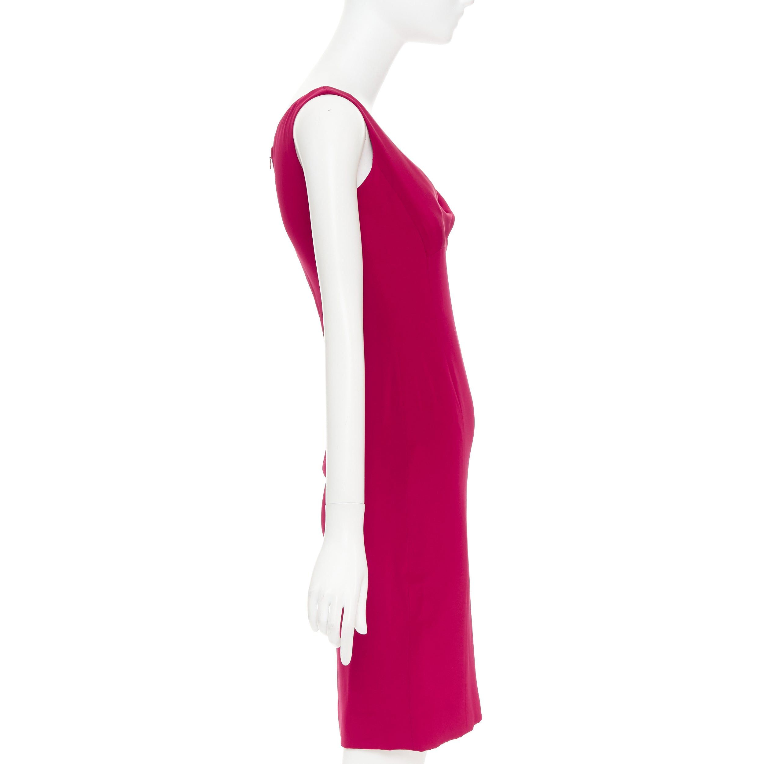 Vera Wang VERA WANG red slinky draped cowl neck sleeveless mini dress Size S / US 4 / IT 40 - 4 Thumbnail