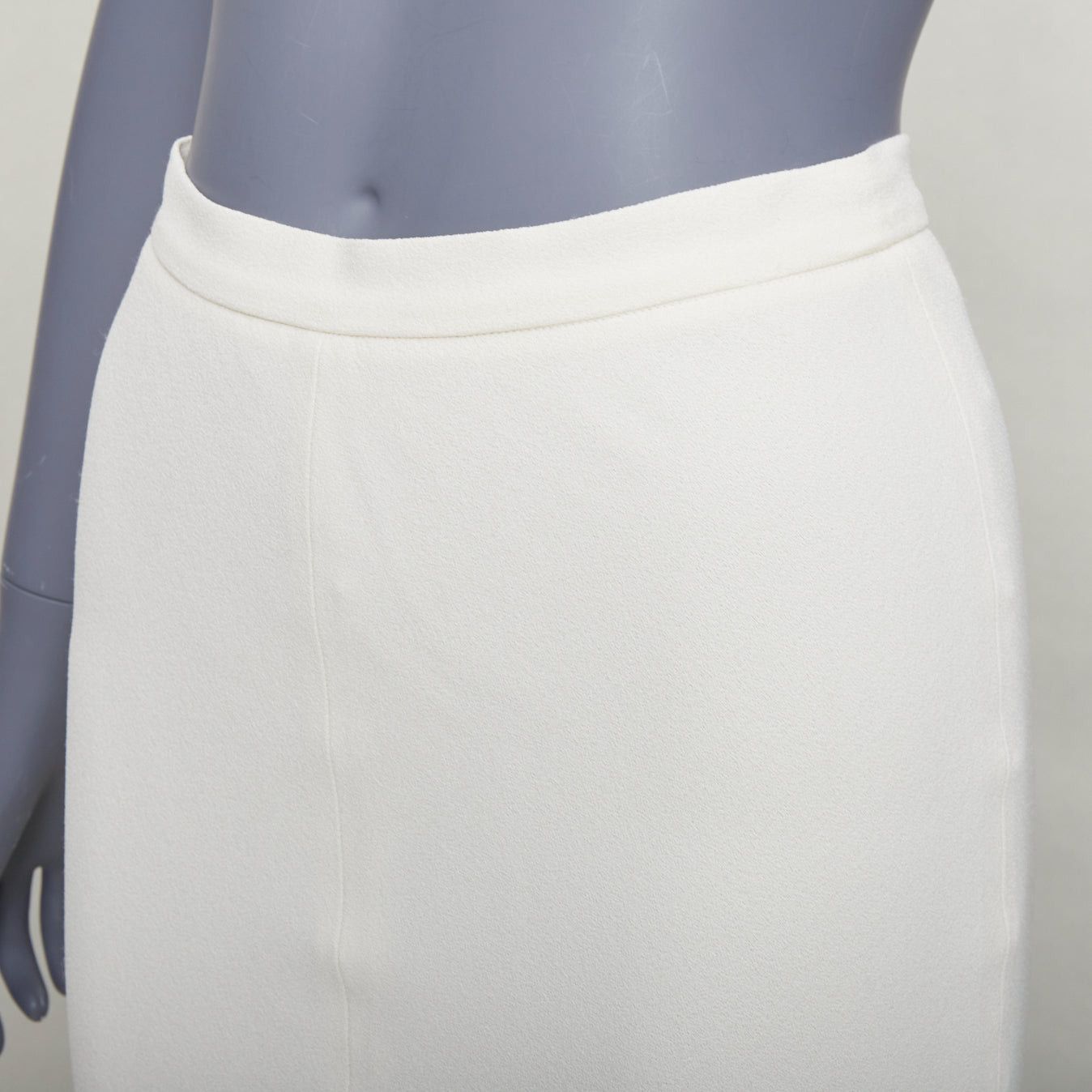 Giambattista Valli GIAMBATTISTA VALLI cream silk lined high waist flute mermaid midi skirt IT38 XS Size 26" / US 2 / IT 38 - 8 Thumbnail