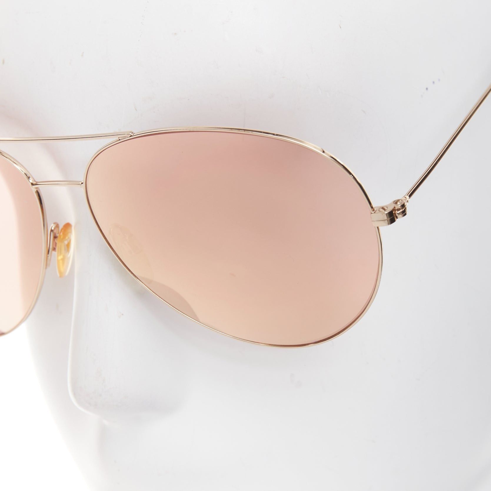 Victoria Beckham VICTORIA BECKHAM VB51 137 handmade mirrored rose tint lens pilot aviator sunglasses Size ONE SIZE - 6 Thumbnail