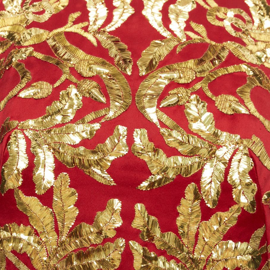 Alexander McQueen ALEXANDER MCQUEEN 2010 Runway Angels Demons red gold sequin pleat dress IT40 S Size S / US 4 / IT 40 - 8 Thumbnail