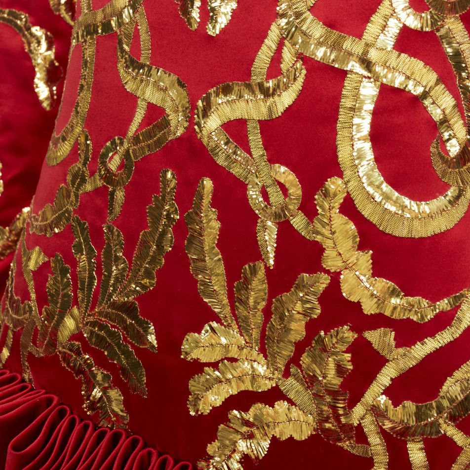Alexander McQueen ALEXANDER MCQUEEN 2010 Runway Angels Demons red gold sequin pleat dress IT40 S Size S / US 4 / IT 40 - 9 Thumbnail