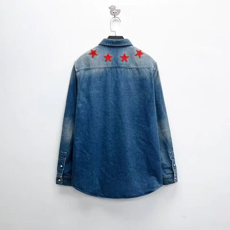 Givenchy Givenchy Light Blue Denim Long Sleeve Shirt 0089 Size US S / EU 44-46 / 1 - 2 Thumbnail