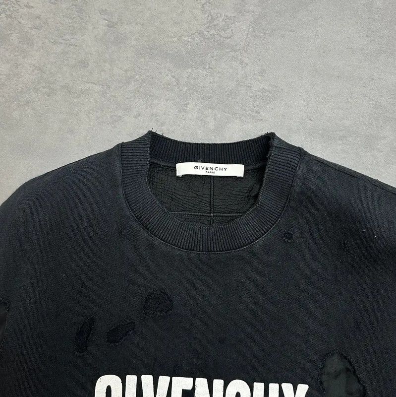 Givenchy Givenchy Black Cotton Oversized Long Sleeve Sweatshirt 0089 Size US XS / EU 42 / 0 - 4 Thumbnail