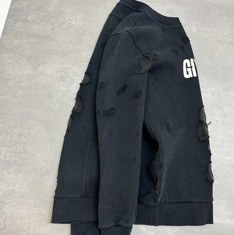 Givenchy Givenchy Black Cotton Oversized Long Sleeve Sweatshirt 0089 Size US XS / EU 42 / 0 - 3 Thumbnail