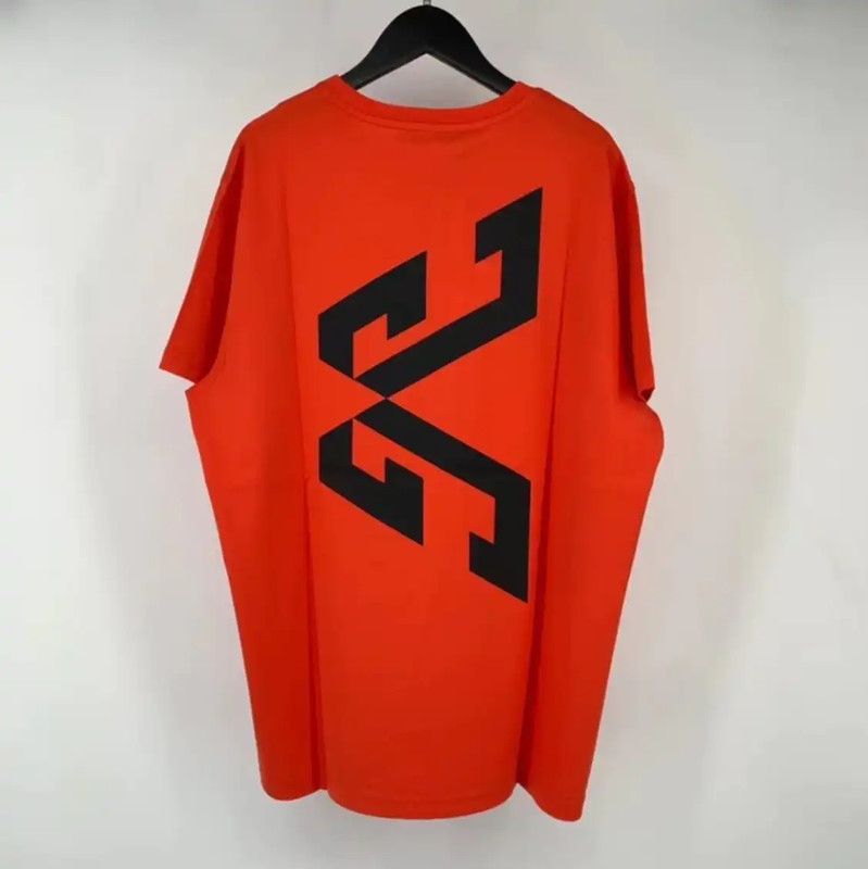 Givenchy Givenchy Summer Orange Cotton Short Sleeve Tee 0089 Size US L / EU 52-54 / 3 - 5 Thumbnail