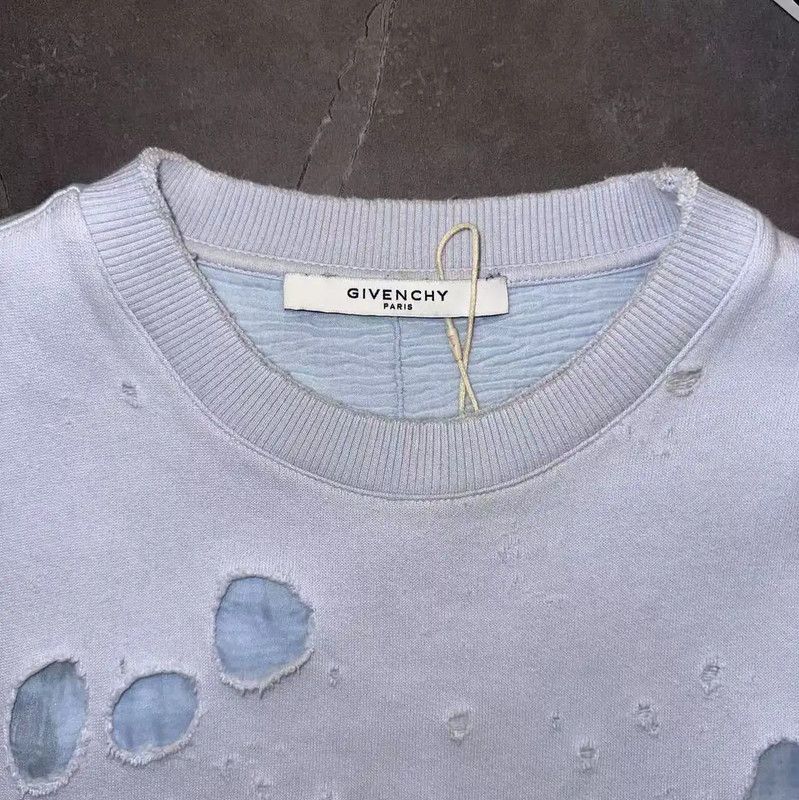 Givenchy Givenchy Blue Cotton Men's Long Sleeve Sweatshirt 0089 Size US M / EU 48-50 / 2 - 3 Thumbnail