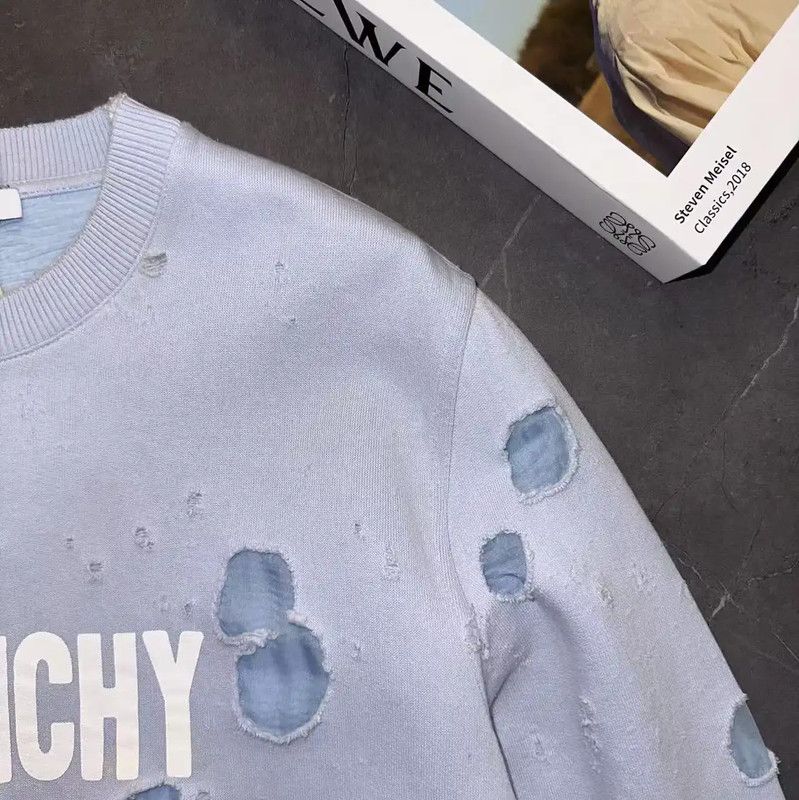 Givenchy Givenchy Blue Cotton Men's Long Sleeve Sweatshirt 0089 Size US M / EU 48-50 / 2 - 4 Thumbnail