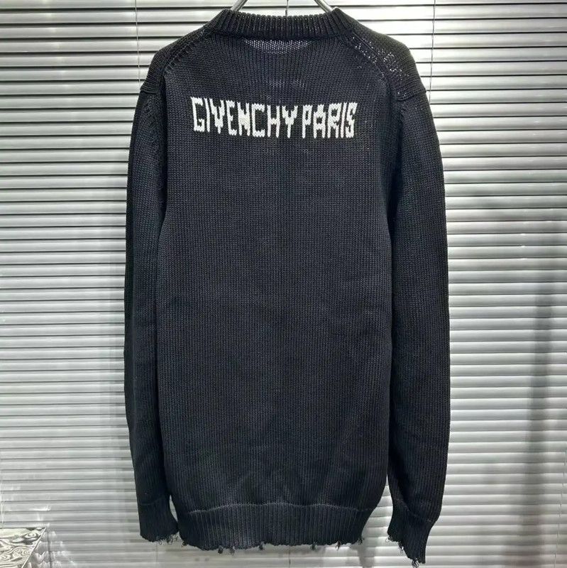 Givenchy Givenchy Black Long Sleeve Knit Sweater for Men 0089 Size US M / EU 48-50 / 2 - 2 Thumbnail