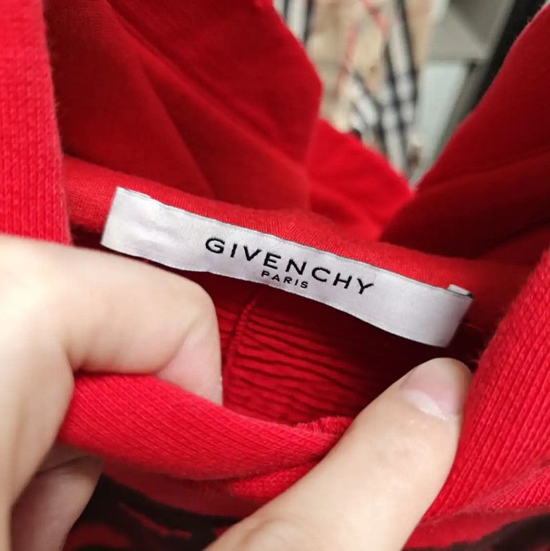 Givenchy Givenchy Red Cotton Men's Hoodie 0089 Size US M / EU 48-50 / 2 - 3 Thumbnail