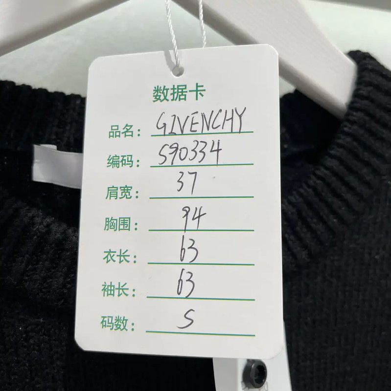 Givenchy Givenchy Black Cotton Logo Sweater 0089 Size US S / EU 44-46 / 1 - 7 Thumbnail