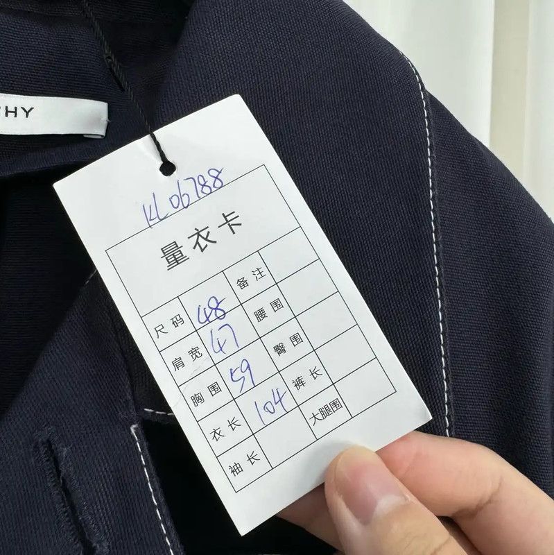 Givenchy Givenchy Long Navy Cotton Overshirt 0089 Size US M / EU 48-50 / 2 - 7 Thumbnail