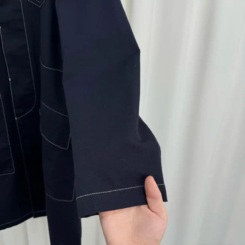 Givenchy Givenchy Long Navy Cotton Overshirt 0089 Size US M / EU 48-50 / 2 - 4 Thumbnail