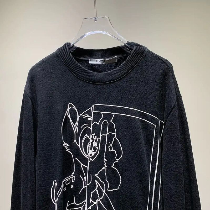 Givenchy Givenchy Men's Black Cotton Sweatshirt 0089 Size US XS / EU 42 / 0 - 8 Thumbnail