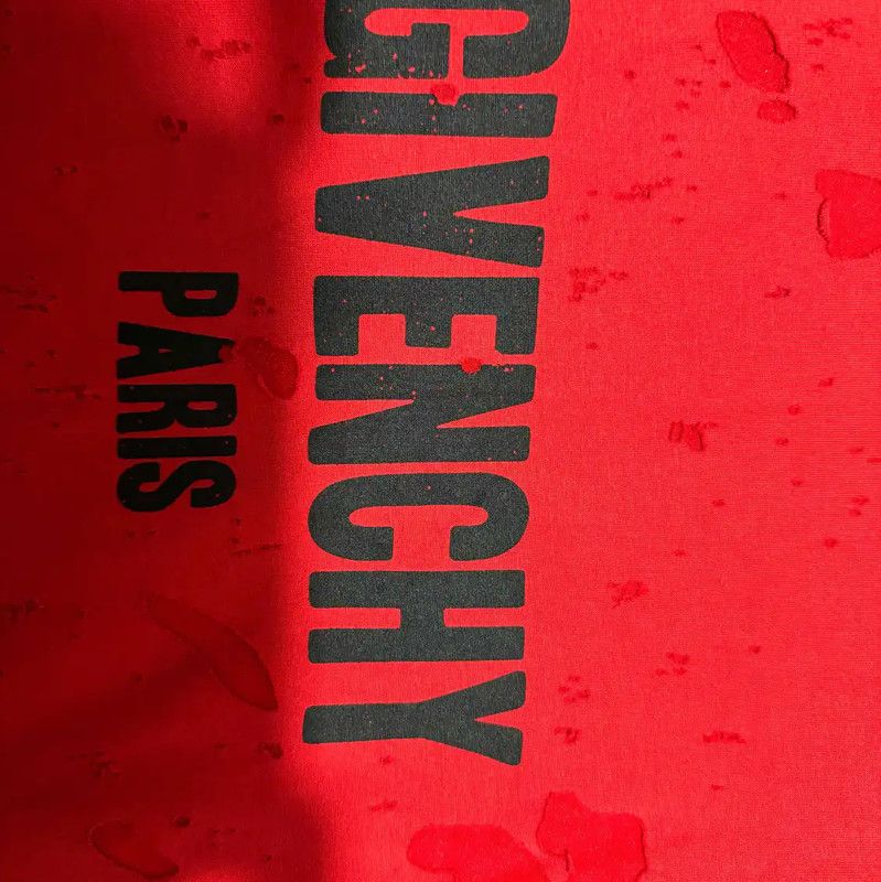 Givenchy Givenchy Red Cotton Embroidered Logo T-Shirt 0089 Size US S / EU 44-46 / 1 - 3 Thumbnail