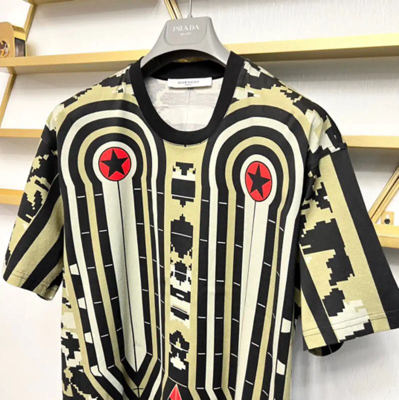 Givenchy Givenchy Multicolor Cotton Men's Short Sleeve Top 0089 Size US S / EU 44-46 / 1 - 3 Thumbnail