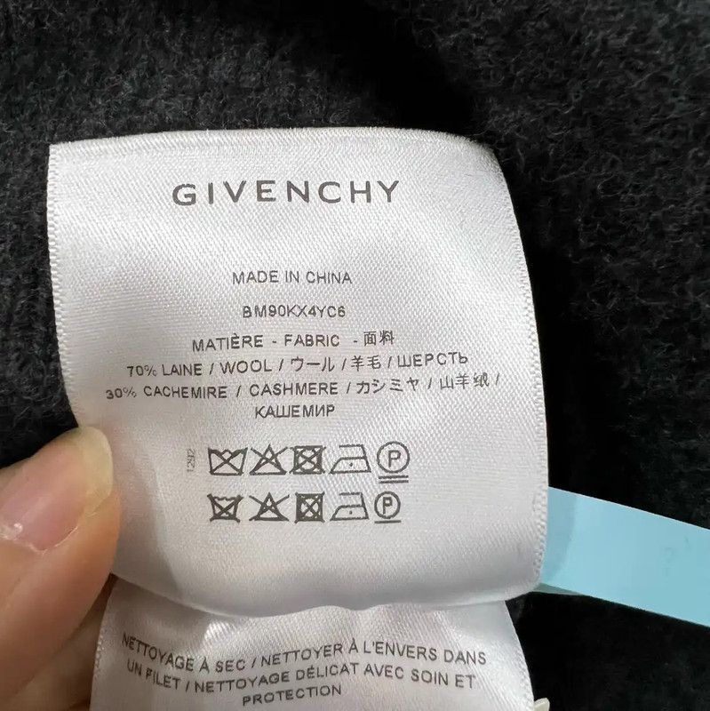 Givenchy Givenchy Men's Logo Knitted Sweater in Dark Gray 0089 Size US XXL / EU 58 / 5 - 4 Thumbnail