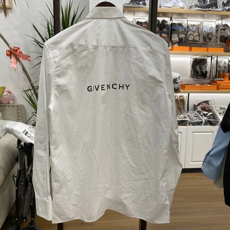 Givenchy Givenchy Summer White Cotton Long Sleeve Shirt 0089 Size US M / EU 48-50 / 2 - 10 Thumbnail