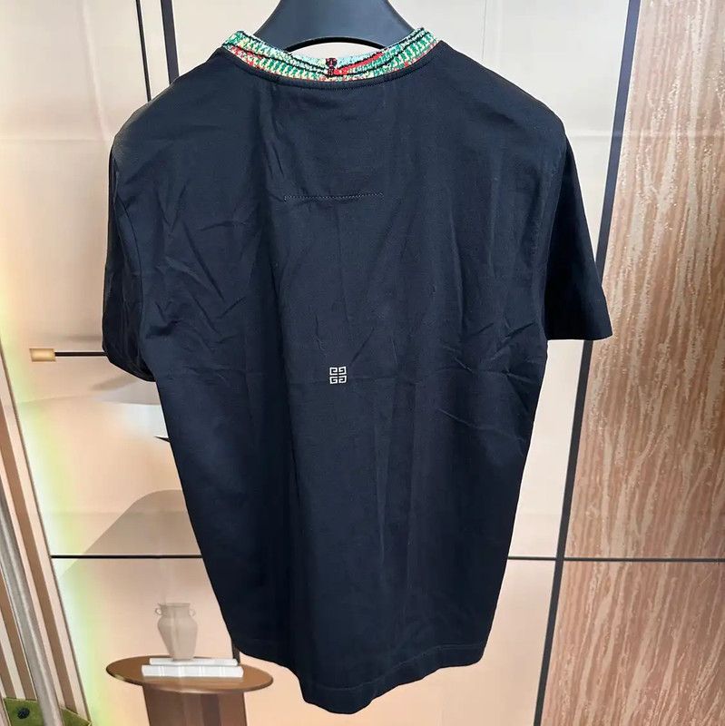 Givenchy Givenchy Black Cotton Men's T-Shirt 0089 Size US L / EU 52-54 / 3 - 2 Thumbnail