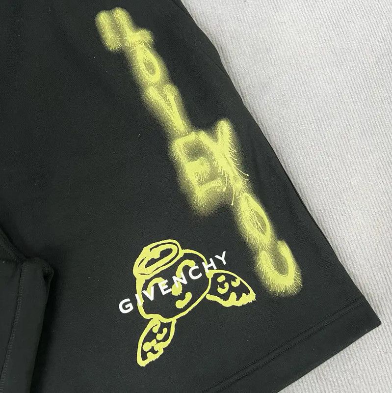 Givenchy Givenchy Men's Summer Black Cotton Logo Shorts 0089 Size US 34 / EU 50 - 3 Thumbnail