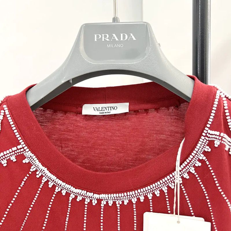 Valentino Valentino Red Cotton Short Sleeve T-Shirt 0089 Size US S / EU 44-46 / 1 - 3 Thumbnail