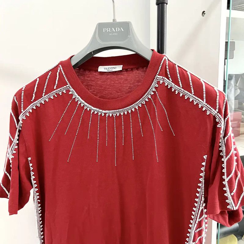 Valentino Valentino Red Cotton Short Sleeve T-Shirt 0089 Size US S / EU 44-46 / 1 - 4 Thumbnail