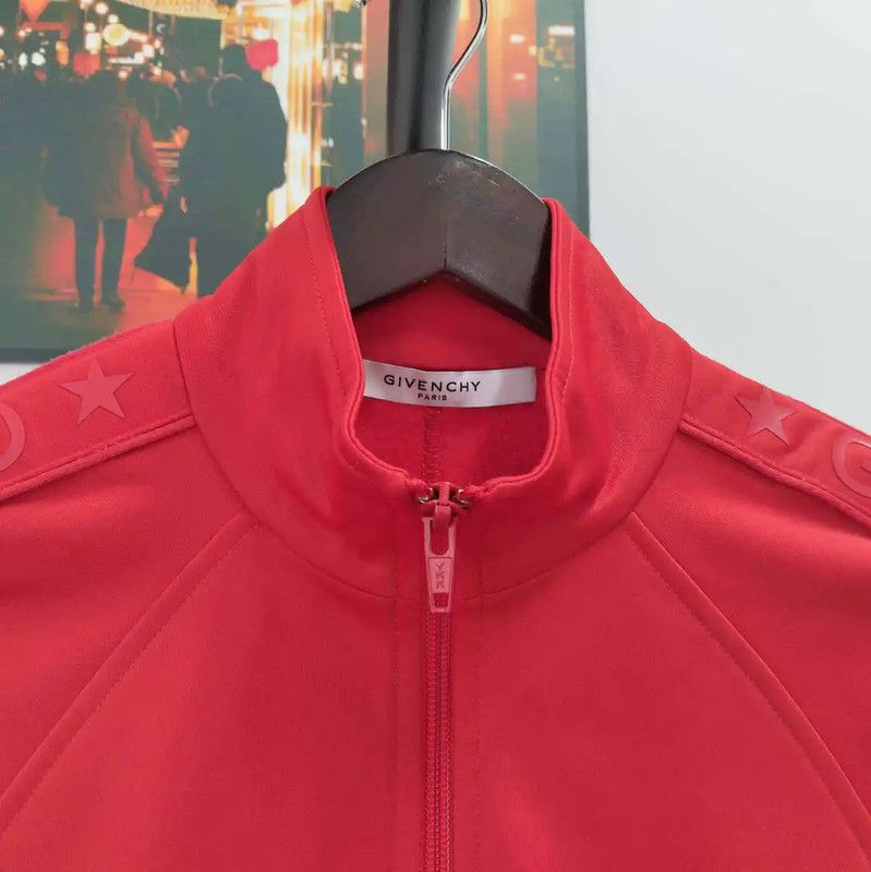 Givenchy Givenchy Red Cotton Men's Zip Jacket 0089 Size US M / EU 48-50 / 2 - 6 Thumbnail