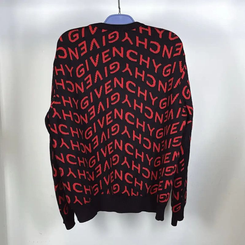 Givenchy Givenchy Red Knit Sweater for Men 0089 Size US XL / EU 56 / 4 - 2 Thumbnail