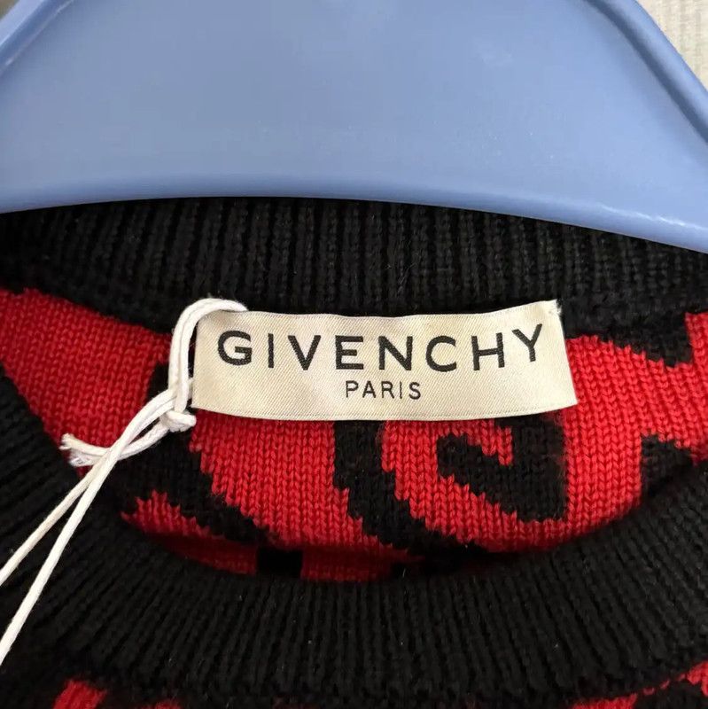 Givenchy Givenchy Red Knit Sweater for Men 0089 Size US XL / EU 56 / 4 - 3 Thumbnail