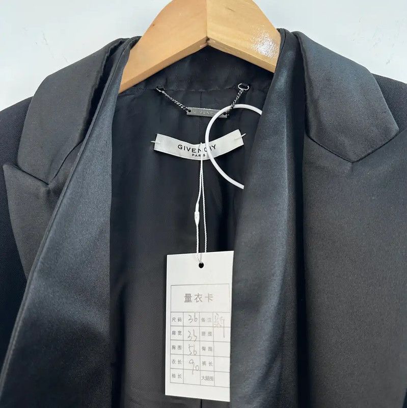Givenchy Givenchy Black Wool Men's Outerwear 0089 Size US L / EU 52-54 / 3 - 3 Thumbnail