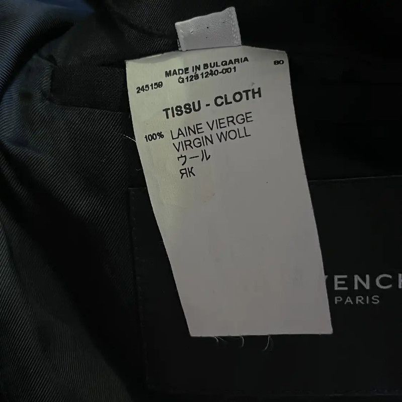 Givenchy Givenchy Black Acrylic Men's Outerwear 0089 Size US M / EU 48-50 / 2 - 5 Thumbnail