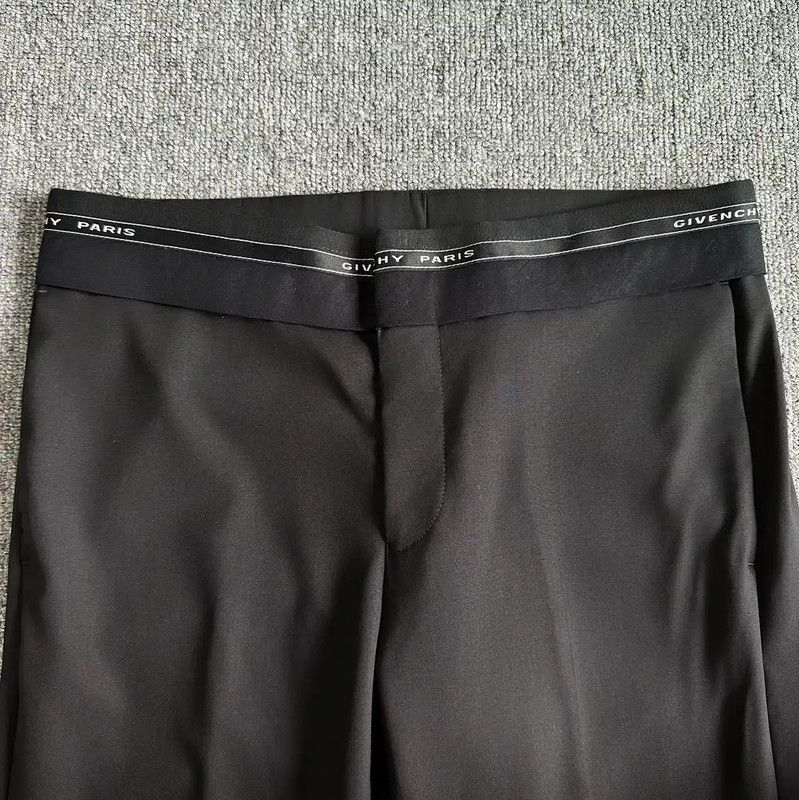 Givenchy Givenchy Black Wool Casual Pants with Logo 0089 Size US 30 / EU 46 - 2 Thumbnail