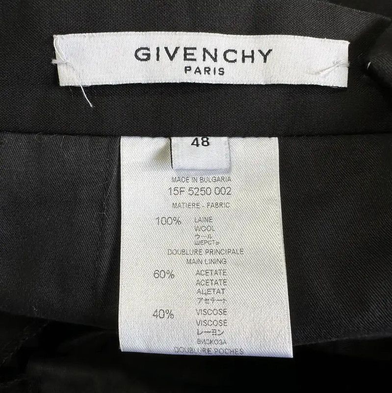 Givenchy Givenchy Black Wool Casual Pants with Logo 0089 Size US 30 / EU 46 - 5 Thumbnail