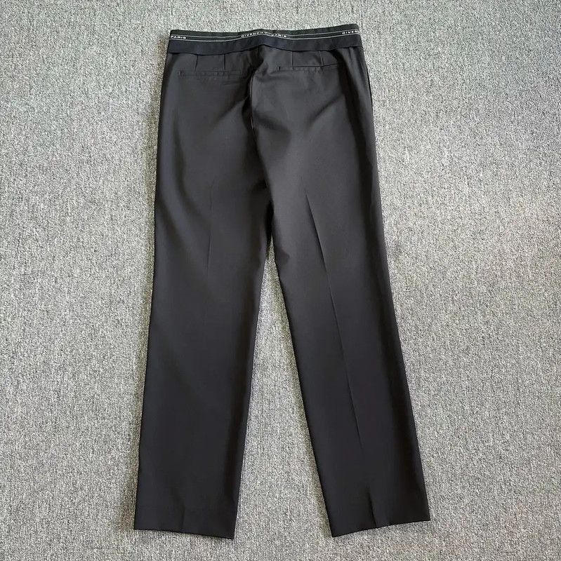 Givenchy Givenchy Black Wool Casual Pants with Logo 0089 Size US 30 / EU 46 - 3 Thumbnail