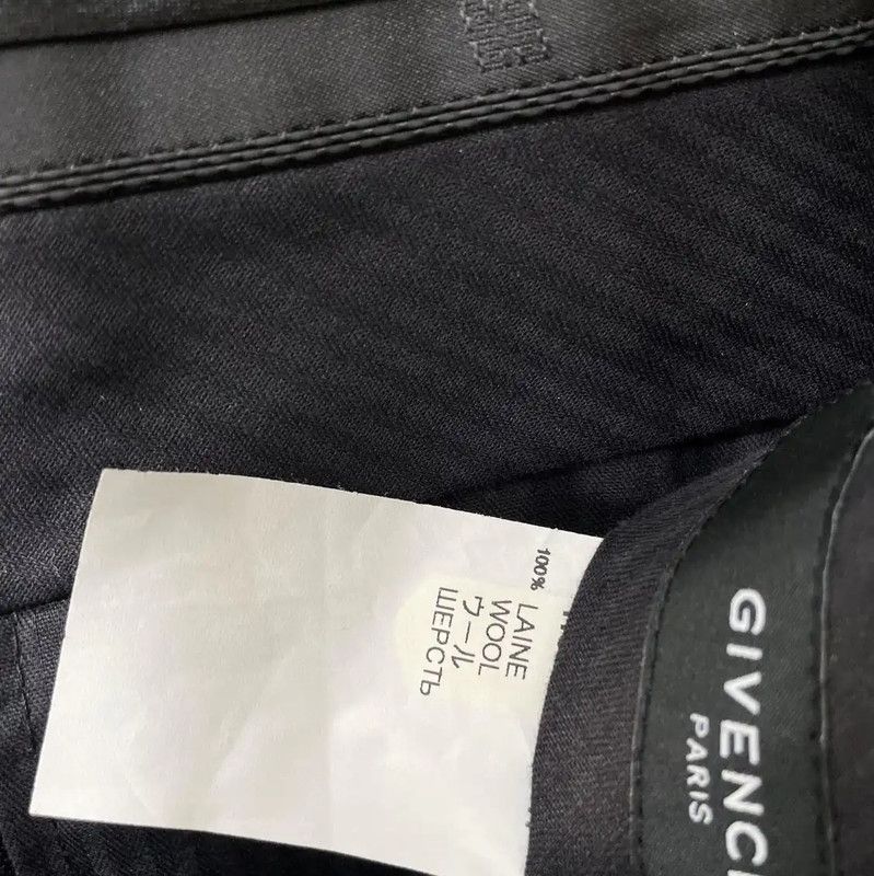 Givenchy Givenchy Black Wool Casual Pants for Men 0089 Size US 34 / EU 50 - 4 Thumbnail
