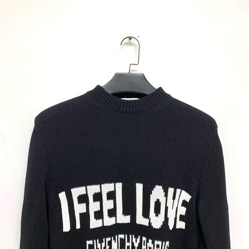 Givenchy Givenchy Black Cotton Knit Sweater for Men 0089 Size US XS / EU 42 / 0 - 3 Thumbnail