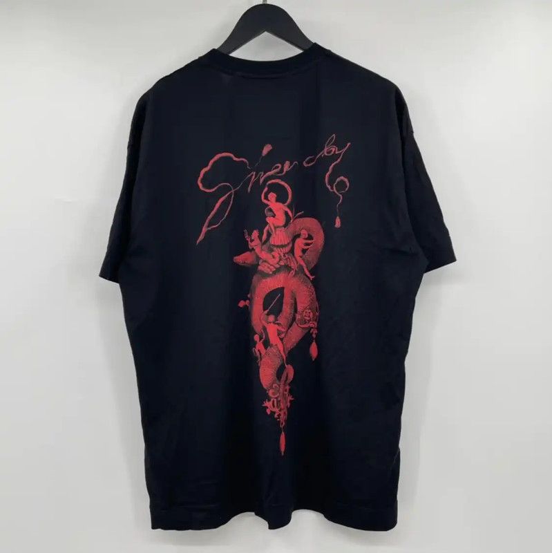 Givenchy Givenchy Black Cotton Short Sleeve T-Shirt 0089 Size US XL / EU 56 / 4 - 2 Thumbnail