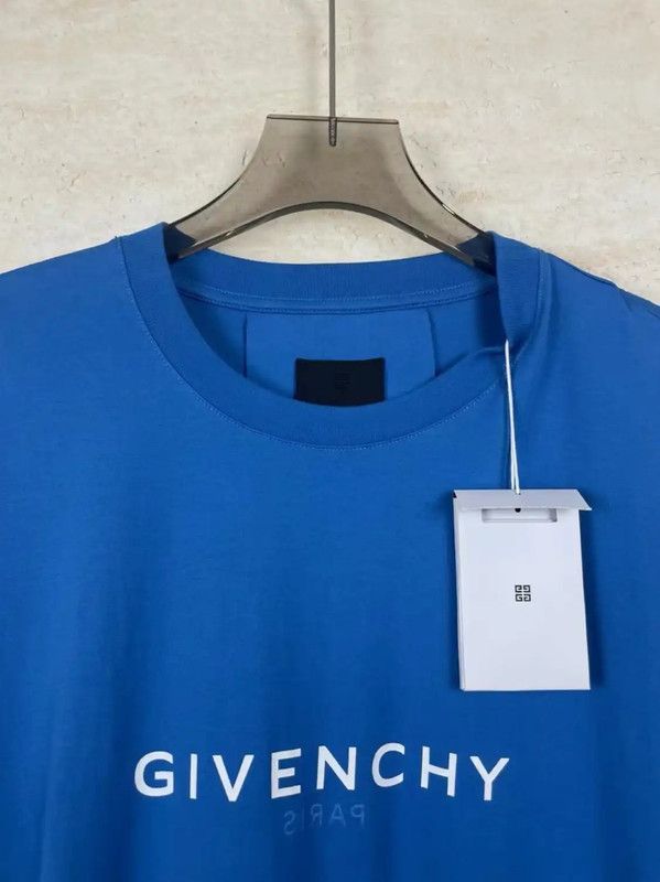 Givenchy Givenchy Blue Cotton Men's T-Shirt 0089 Size US XXL / EU 58 / 5 - 3 Thumbnail