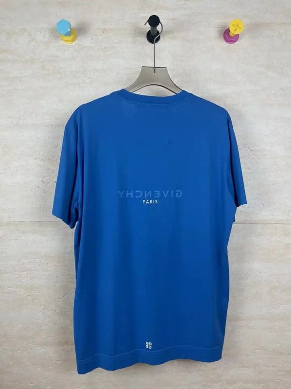 Givenchy Givenchy Blue Cotton Men's T-Shirt 0089 Size US XXL / EU 58 / 5 - 2 Thumbnail