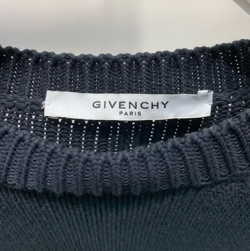 Givenchy Givenchy Black Cotton Knit Sweater for Men 0089 Size US S / EU 44-46 / 1 - 3 Thumbnail