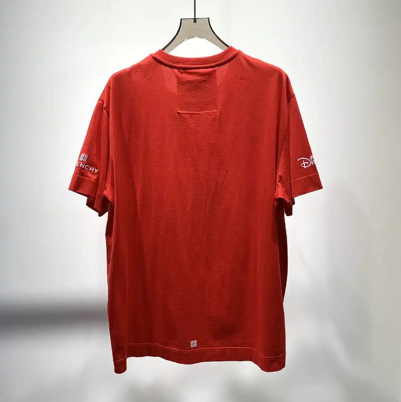 Givenchy Givenchy Red Cotton T-Shirt with Disney Graphic 0089 Size US XL / EU 56 / 4 - 2 Thumbnail
