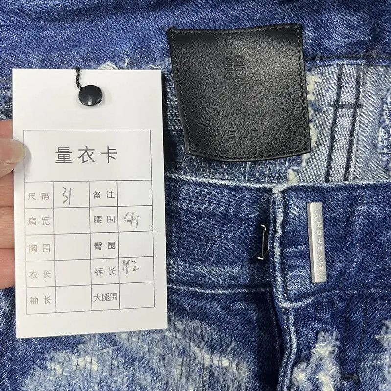 Givenchy Givenchy Blue Cotton Men's Casual Pants 0089 Size US 27 - 3 Thumbnail